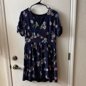 Madewell Dress in Navy with Floral Print